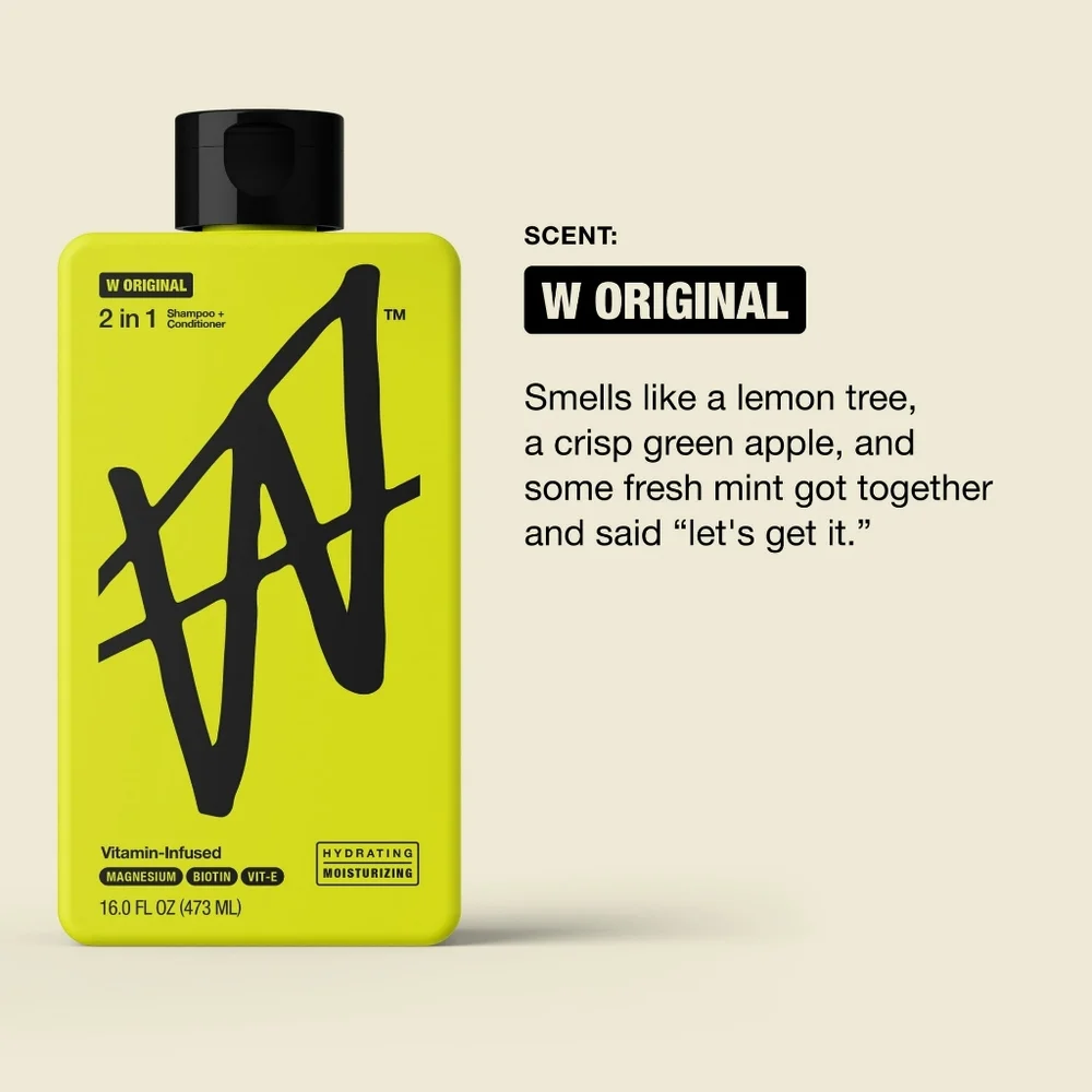 W by Jake Paul Hydrating 2in1‎ Shampoo & Conditioner for All Hair Types Original